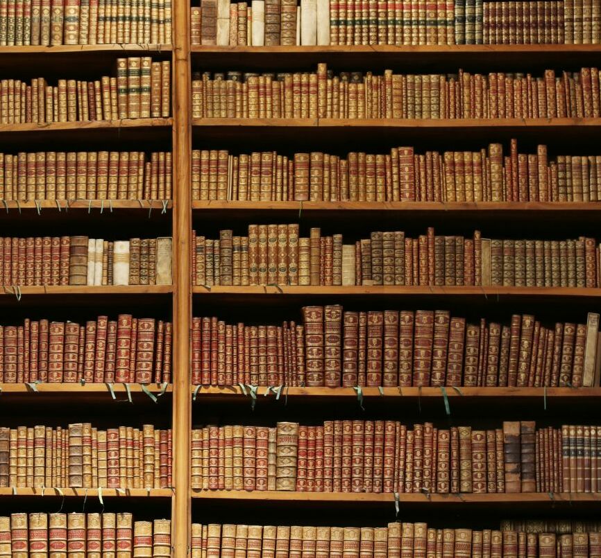 Картина на холсте Книжные полки, арт hd2103901